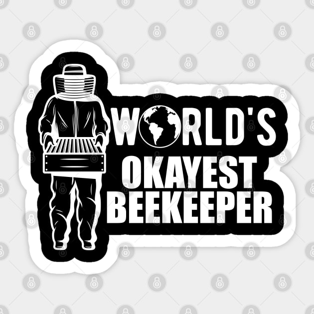 Beekeeper - World's Okayest Beekeeper Sticker by KC Happy Shop